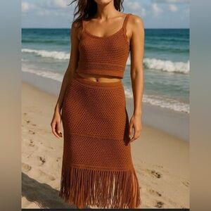 House of Harlow 1960 Olive Knit Ensemble